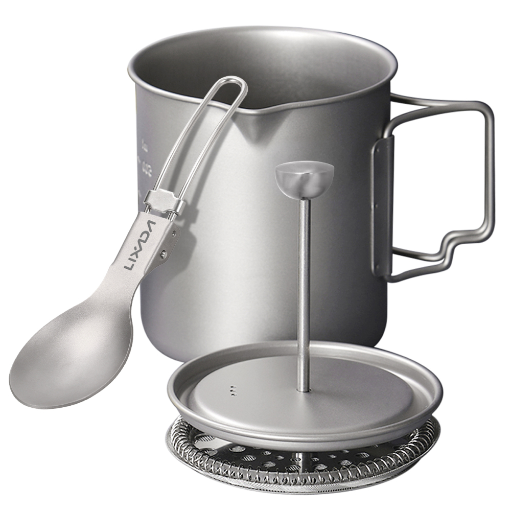 Camping Hiking Cooking - Lixada 750ml Titanium Coffee Cup Mug