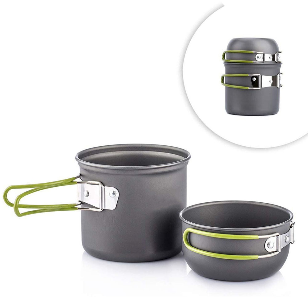 Camping Hiking Cooking - Ultralight Camping Pots Cookware Set Portable
