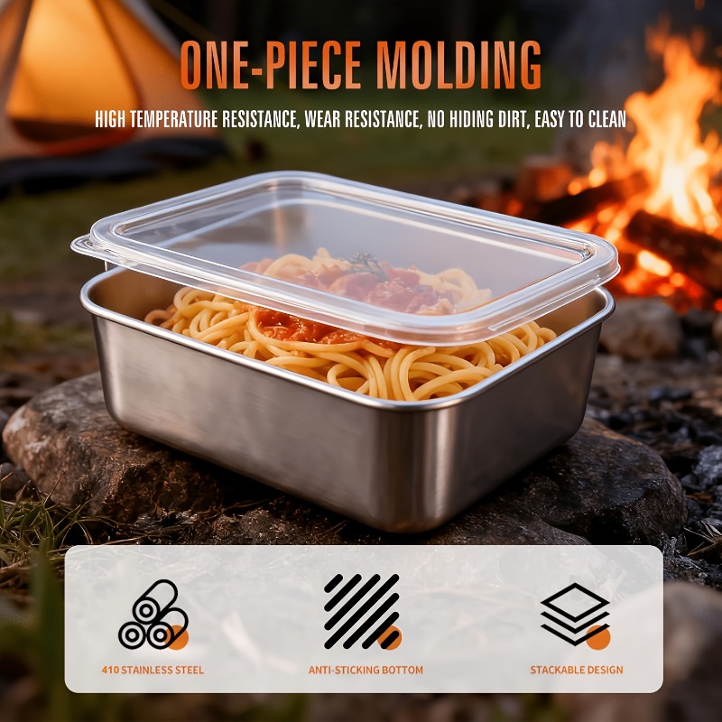 5pcs Stainless Steel Food Cont - Camping Cooking Organizer recension och pris