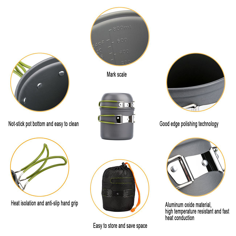 Ultralight Camping Pots Cookwa - Camping Hiking Cooking recension och pris