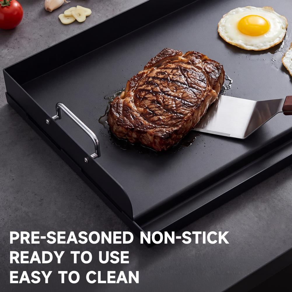 Non Stick Cast Iron Griddle Th - Camping Cooking Flat Top recension och pris