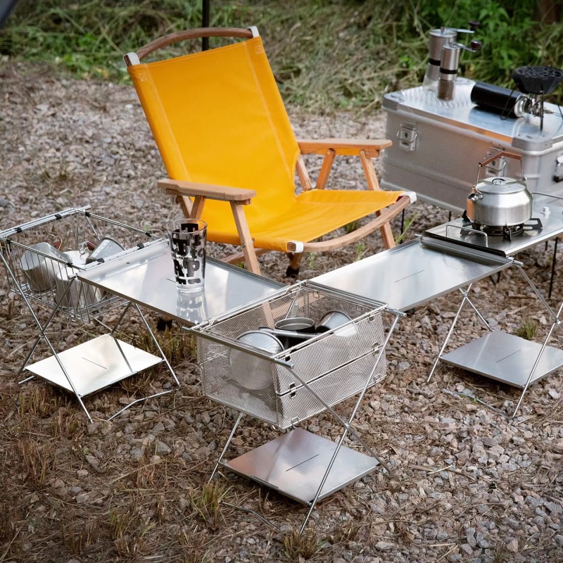 Outdoor Stainless Steel Foldin - Camping Cooking Table recension och pris